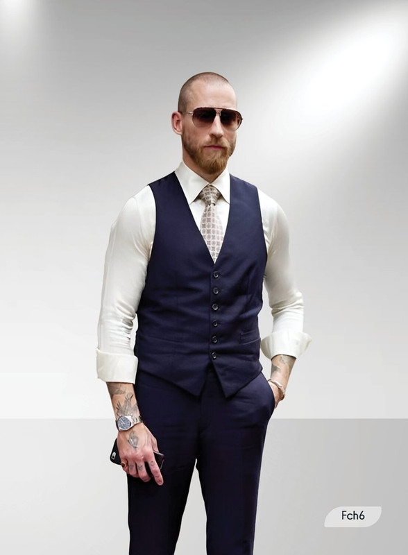 [FCh6] Chaleco Negro Satén