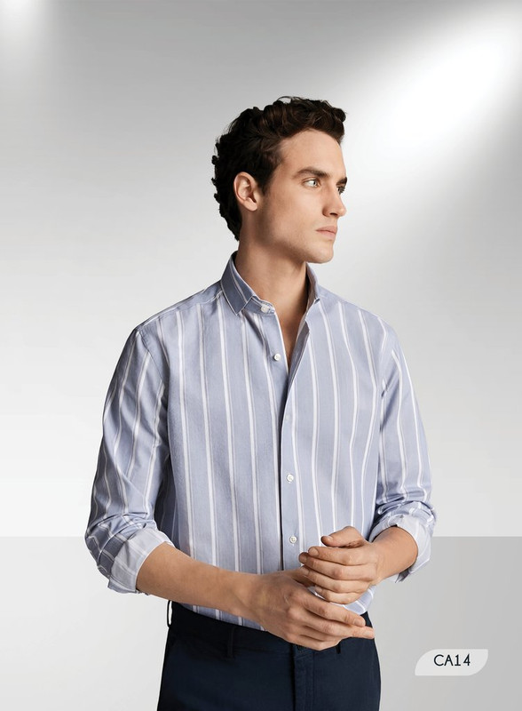 Camisa de Cuello Mao Casual